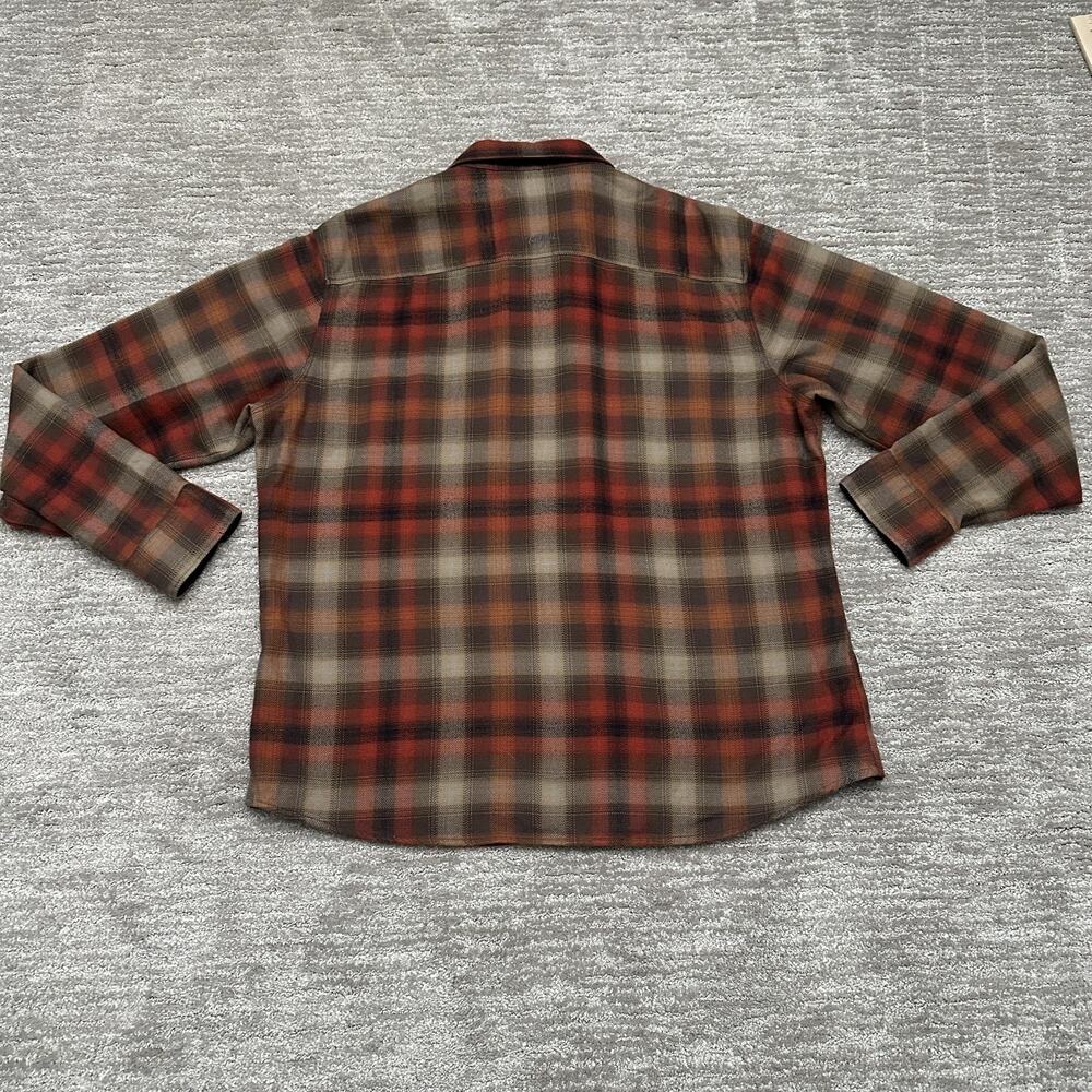 Kuhl Shirt Mens XL Brown Red Plaid Long Sleeve The Law Flannel Hiking Outdoor - Picture 6 of 16